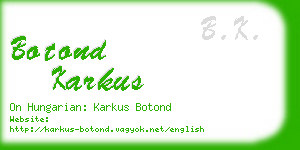 botond karkus business card